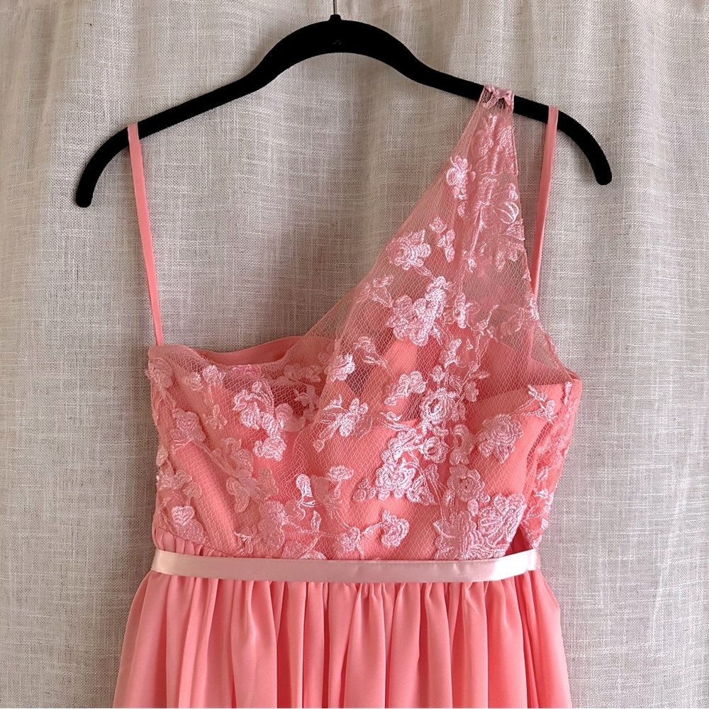 Pink One Shoulder Gown - Picture 5 of 10